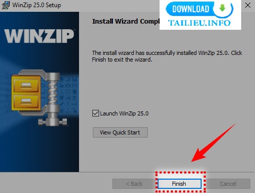 Cài đặt phần mền WinZip bước 7