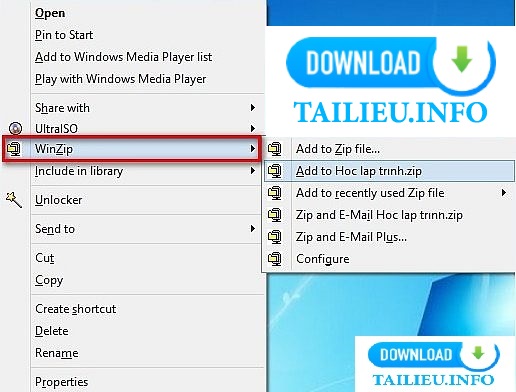 Tải phần mềm giải nén WinZip
